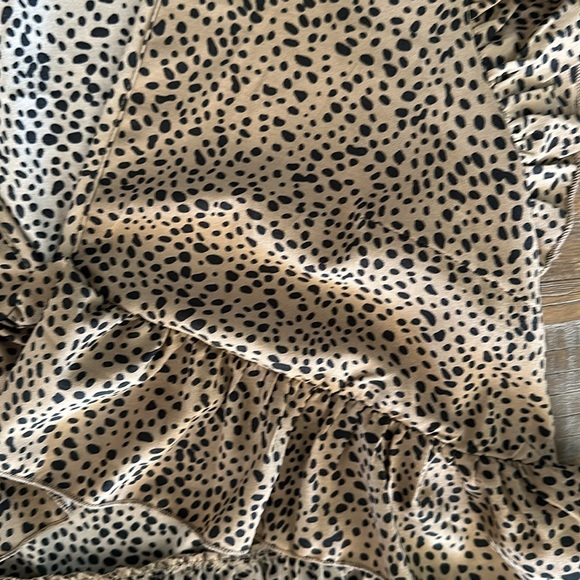 SHEIN Brown Animal Print Short Sleeve Top - Picture 5 of 7